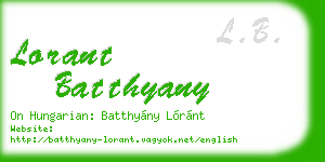 lorant batthyany business card
